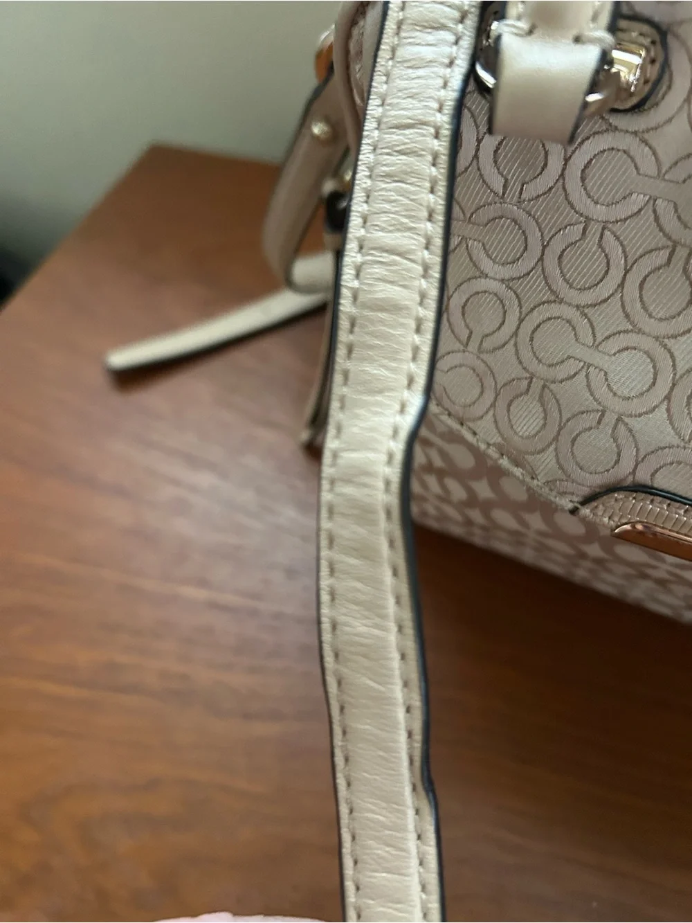 Coach Madison Op Art Convertible Satchel – Pearlescent Khaki